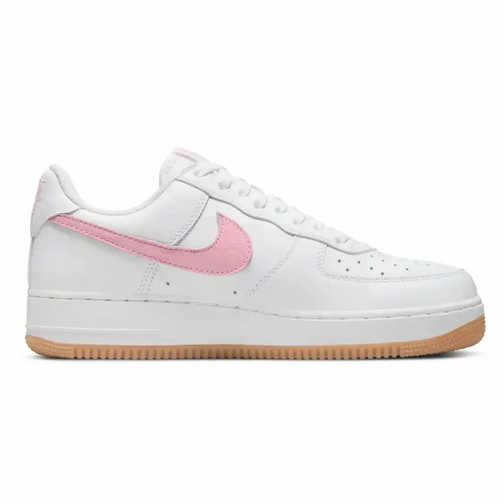 Nike air force white with store pink tick