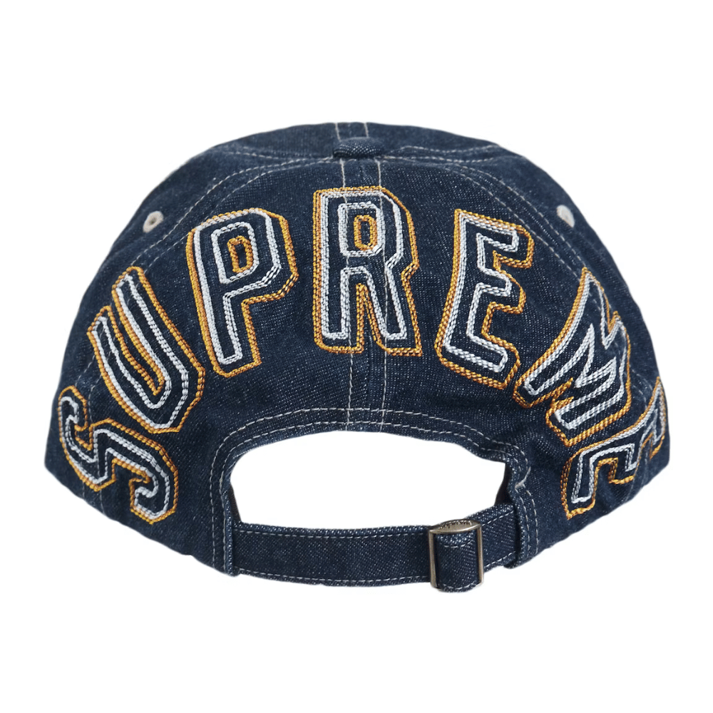 Boné Supreme Back Arc 6-Panel Denim - Droper