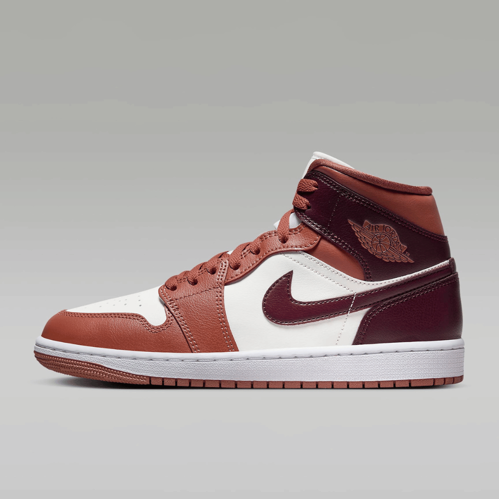 Air Jordan 1 Mid Dusty Peach Sail Night Maroon foto 1