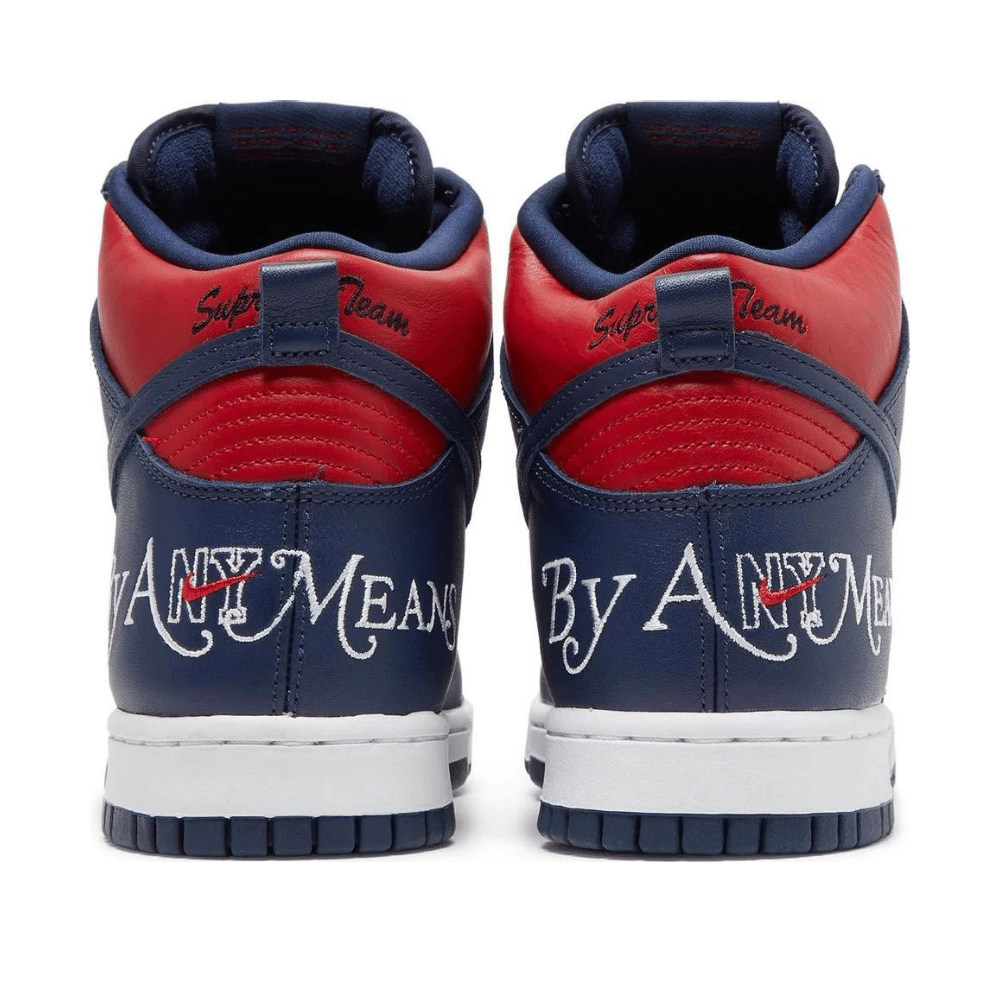 Supreme x Nike SB Dunk High By Any Means Navy