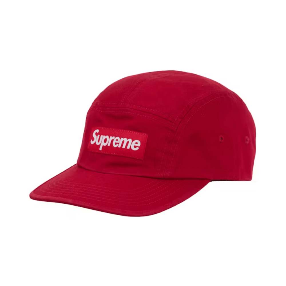 Boné Supreme Washed Chino Twill Camp Red - Droper