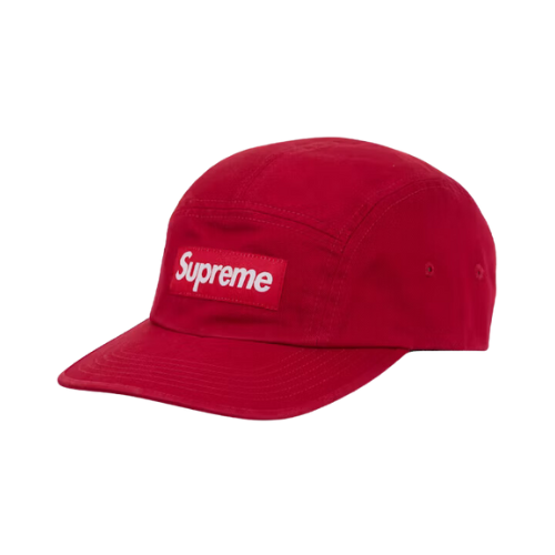Boné Supreme Washed Chino Twill Camp Red