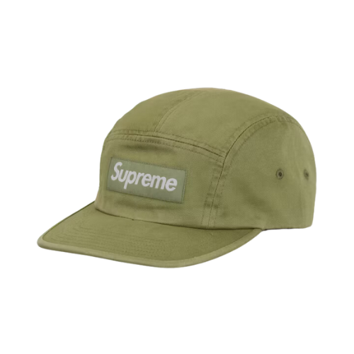 未使用 Supreme Washed Chino Twill Camp Cap Boné Supreme Washed Chino Twill Camp Olive - Droper