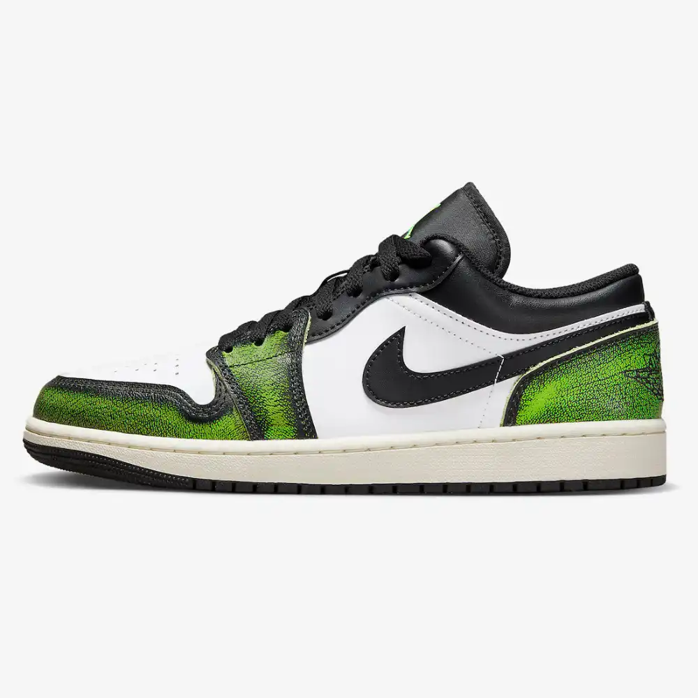 Air Jordan 1 Low Black Electric Green foto 1