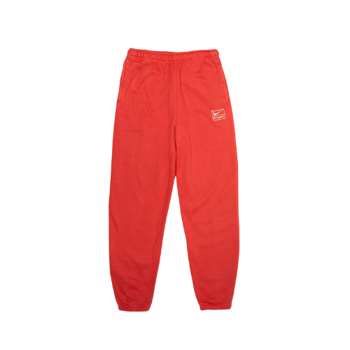 Stussy x Nike Calça Fleece Habanero Red White - Droper