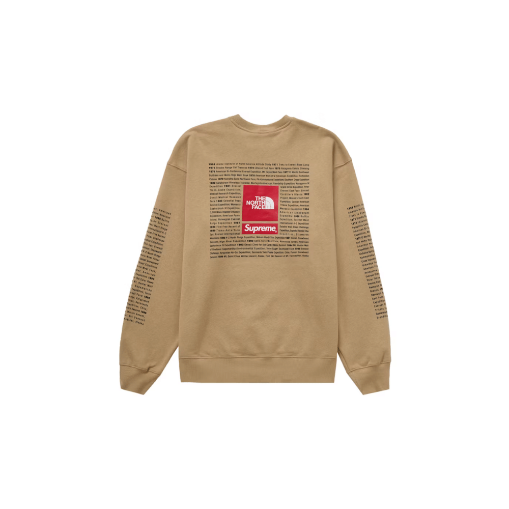 トップス Supreme x The North Face Crewneck Khaki The North Face x Supreme Crewneck Khaki - Droper