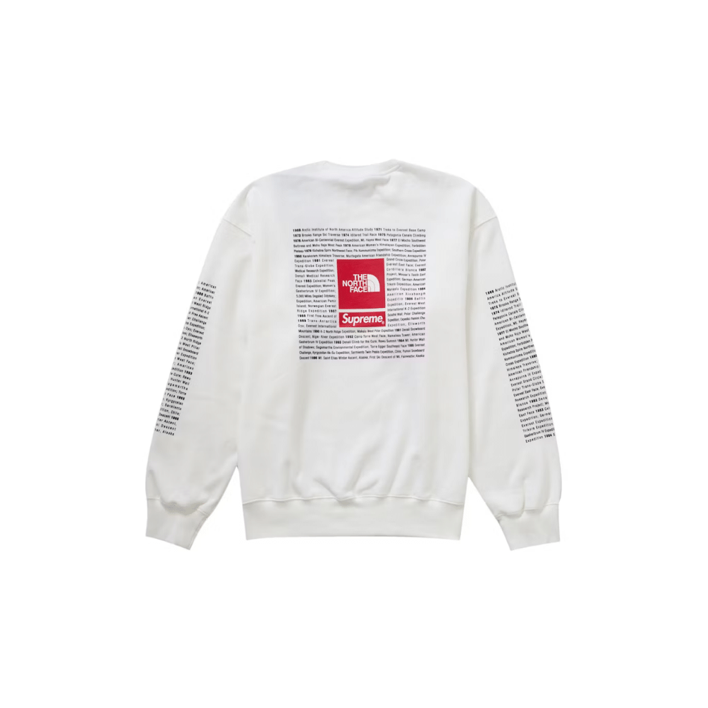 The North Face x Supreme Crewneck White foto 1
