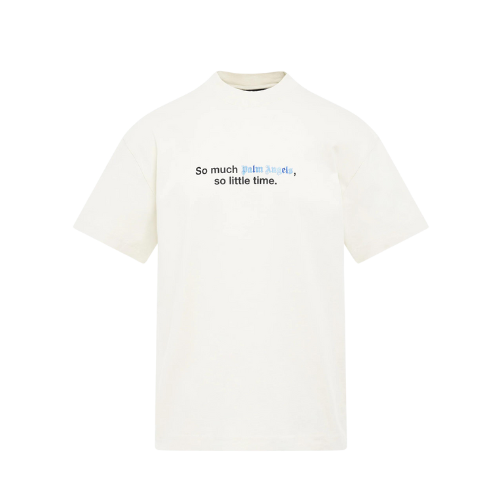 Camiseta Palm Angels Hippie Slogan Classic Butter