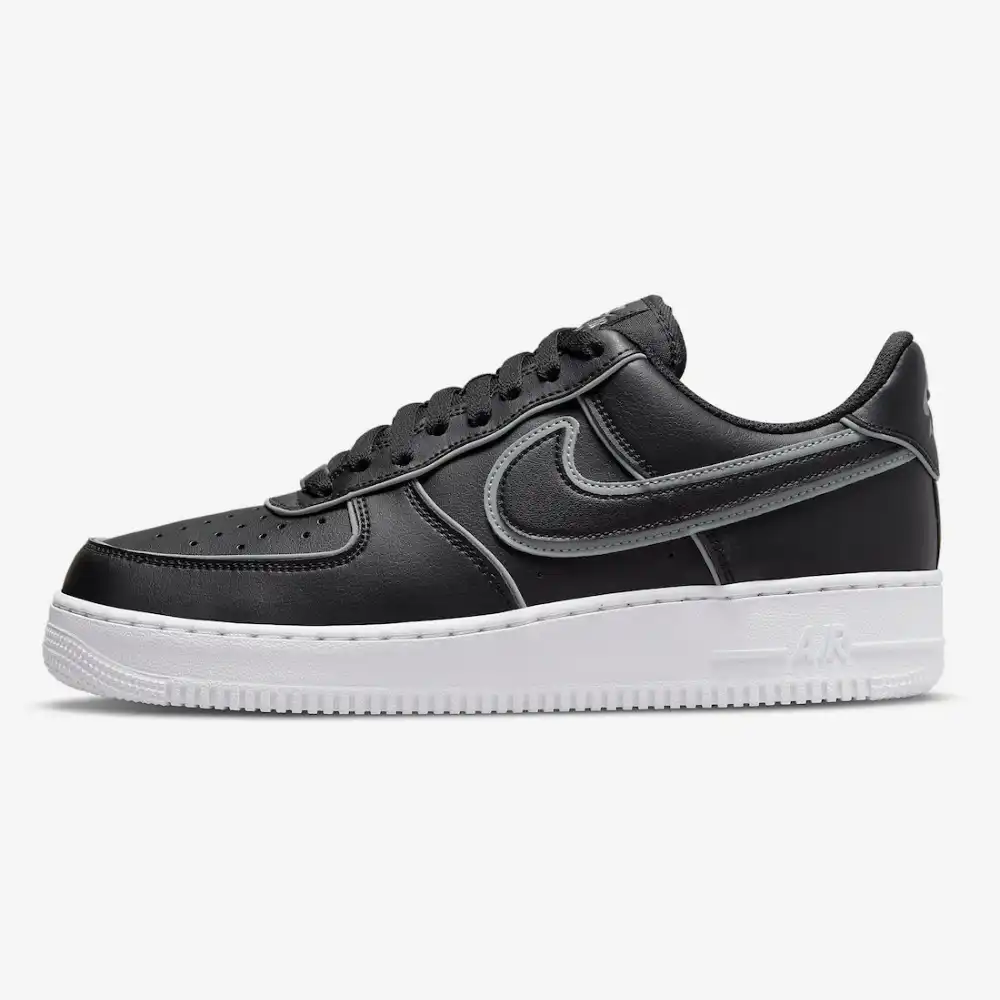 Nike air force 1 black and white sales tick