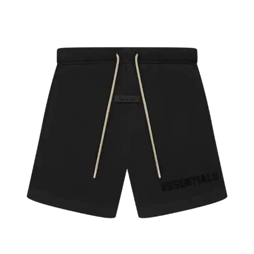 Bermuda Moletom Fear of God Essentials Cream Drawstring Black