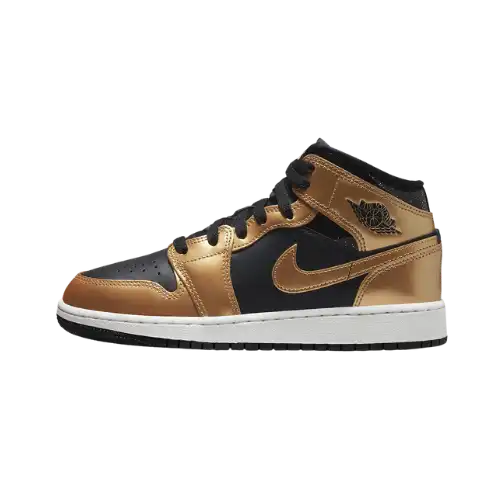 Air Jordan 1 Mid GS Metallic Gold