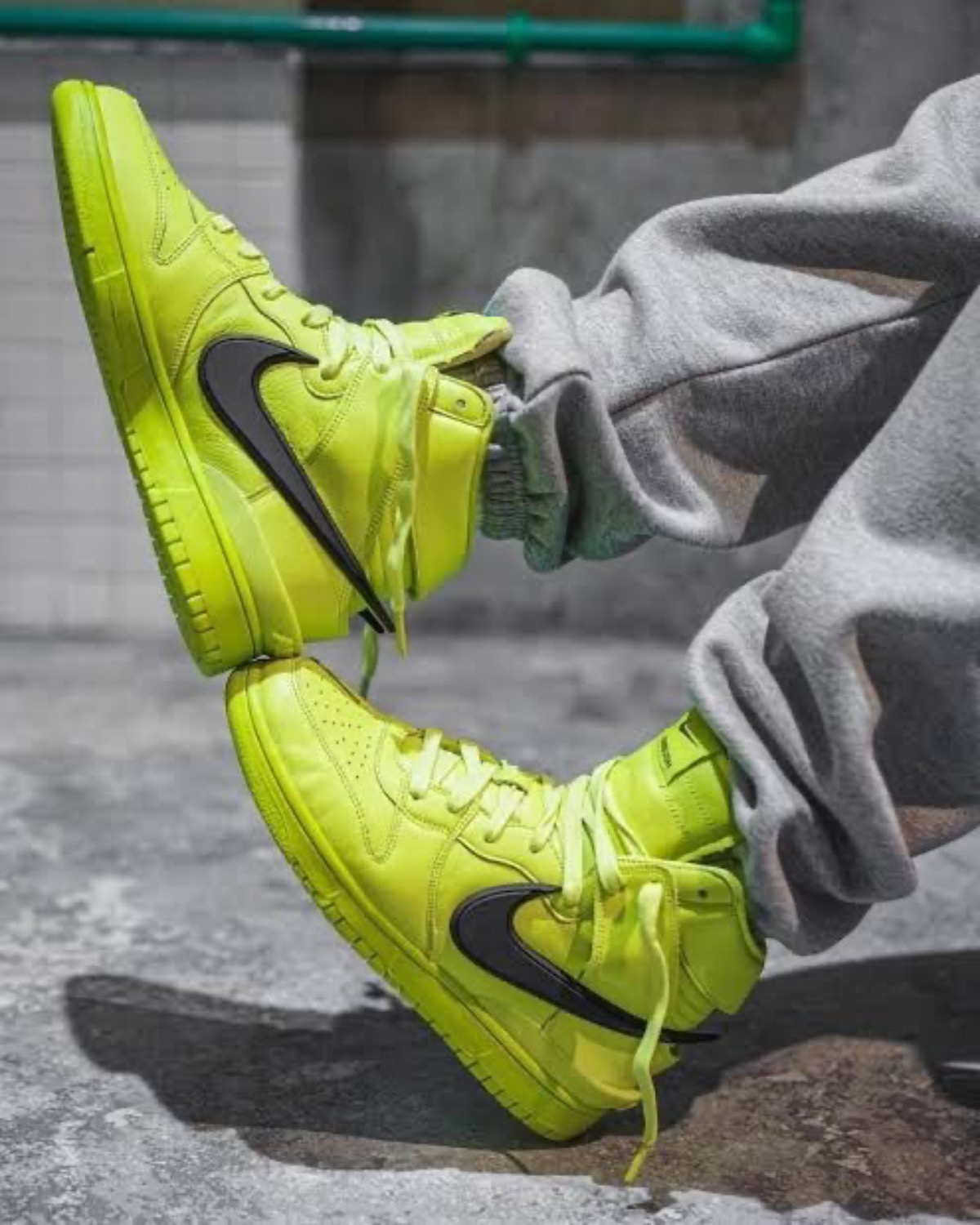 nike ambush dunk lime green