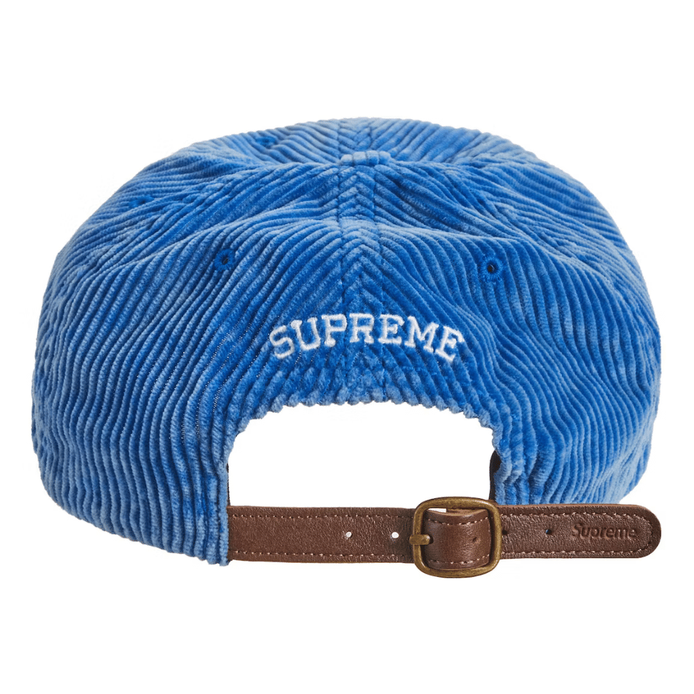 【極美品】Supreme S Logo Corduroy Cap ブルー Boné Supreme Corduroy S Logo 6-Panel Royal - Droper