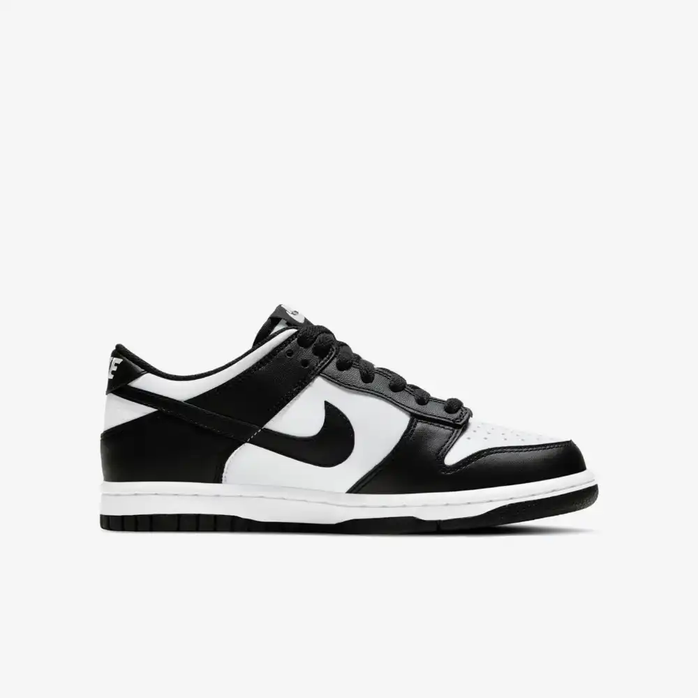 nike dunk low black and white men's