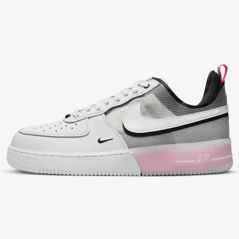 Nike air force white pink sale tick