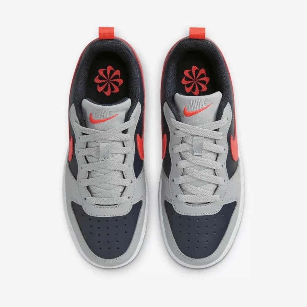 Nike Court Borough Low 2 GS Grey Black Red foto 2