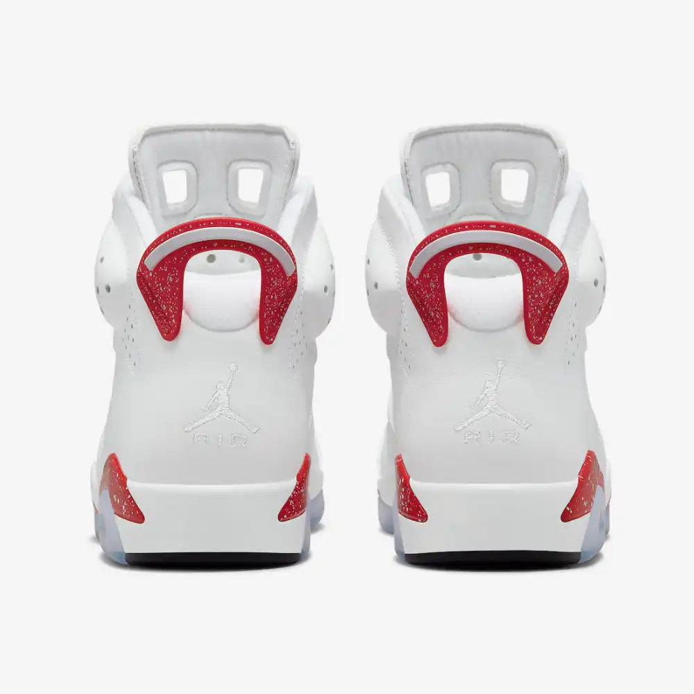 Air Jordan 6 White and University Red - Droper