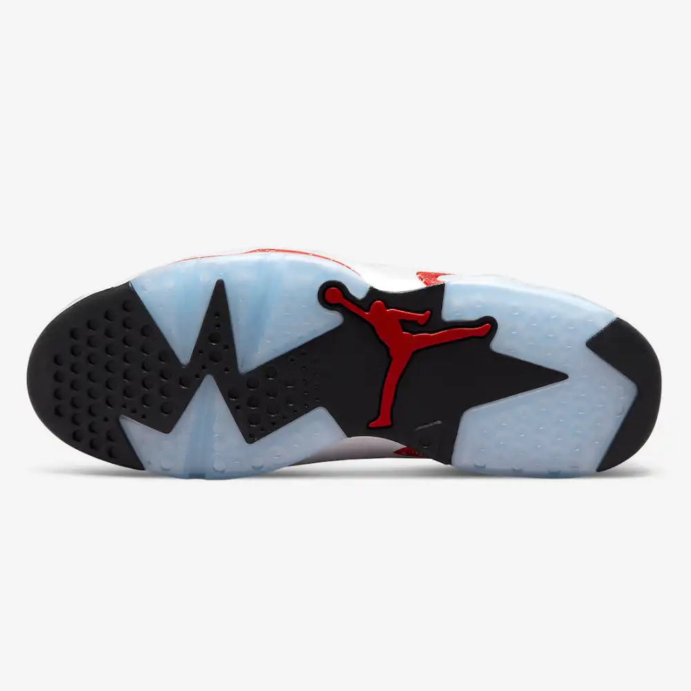 Air Jordan 6 White and University Red - Droper