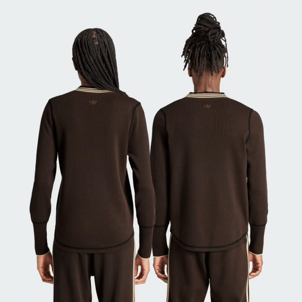 Wales Bonner x adidas Camiseta Manga Longa Knit Dark Brown - Droper