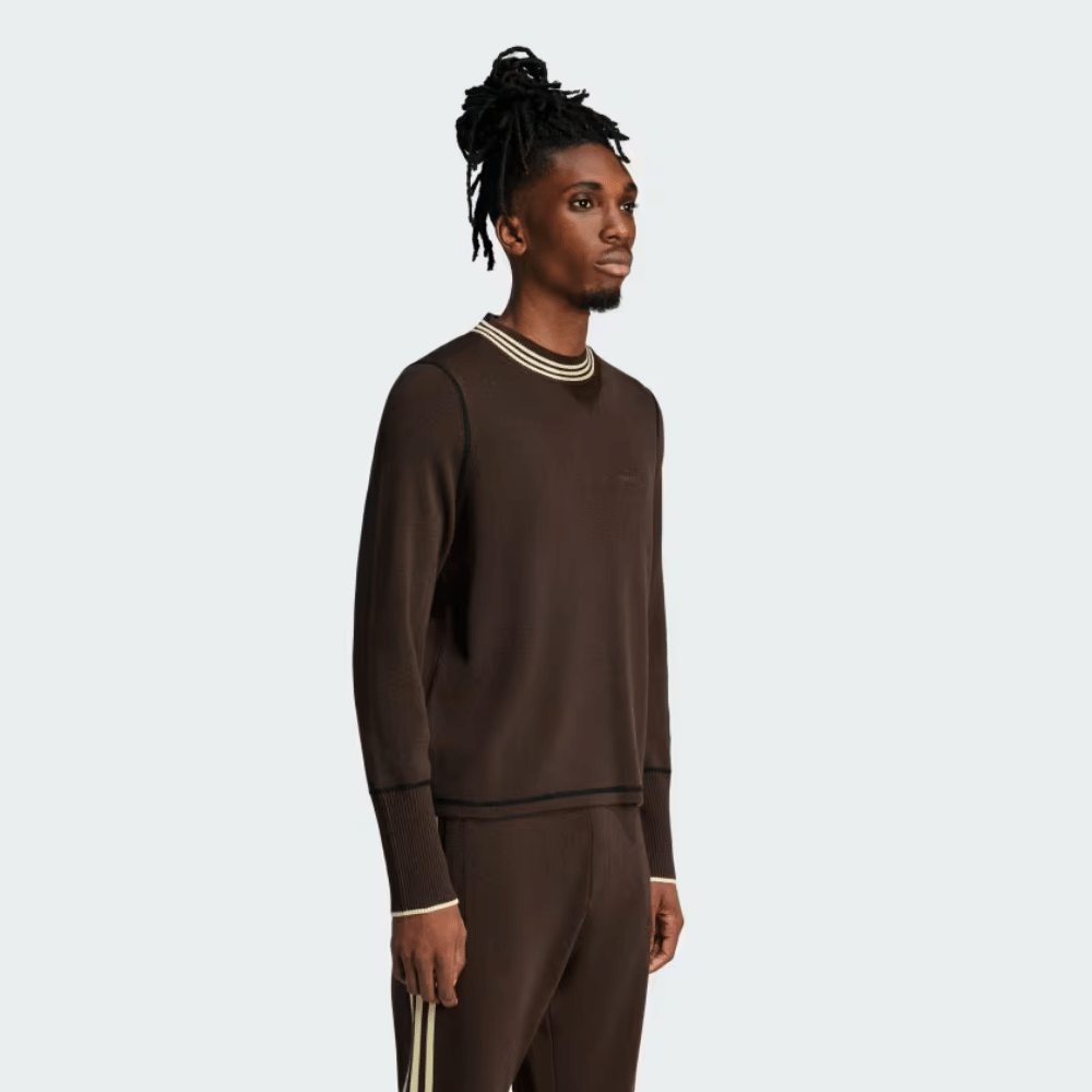 Wales Bonner x adidas Camiseta Manga Longa Knit Dark Brown - Droper